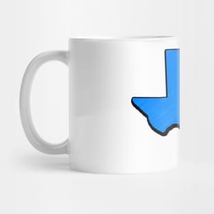 Bright Blue Texas Outline Mug